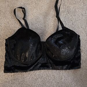 PINK Victoria's Secret Shimmer Black Bralette
